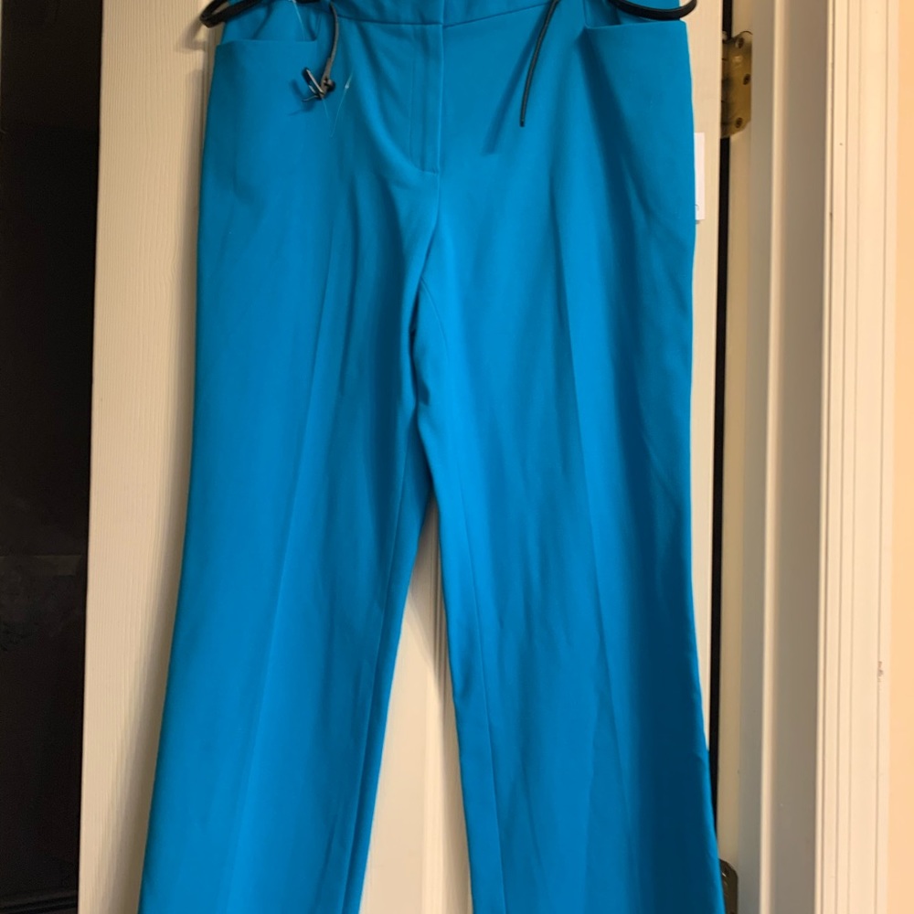 Cerulean blue trousers